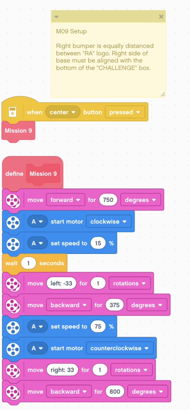 Mission 9 code